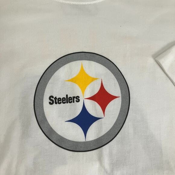 Troy Polamalu #43 PITTSBURGH STEELERS Jersey Style T-Shirt White Size XL NEW - Picture 7 of 8